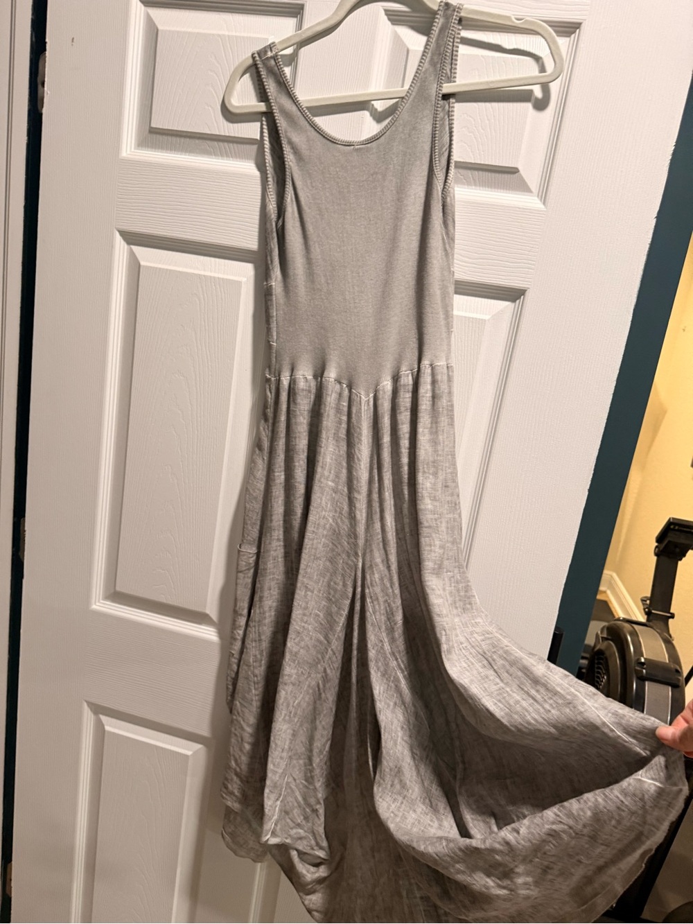Inizio Sleeveless linen cotton Maxi Dress M - Picture 3 of 3